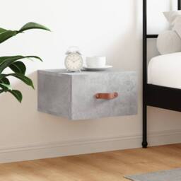 Berkfield Home Wall-mounted Bedside Cabinet Concrete Grey 35x35x20 cm - Size: 35 x 35 x 20 cm - thumbnail 2