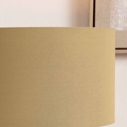 Ruma Taupe Cylinder Poly Cotton Lampshade for Table Lamps & Floor Lamps - Size: 14 inches - thumbnail 2