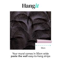 Superfresco Easy Palm Silhouette Midnight Print To Order 3m x 2.8m Mural in Navy - thumbnail 3