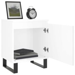 Berkfield Home Bedside Cabinets 2 pcs High Gloss White 40x30x50 cm Engineered Wood - Size: 40 x 30 x 50 cm - thumbnail 4