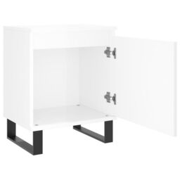 Berkfield Home Bedside Cabinets 2 pcs High Gloss White 40x30x50 cm Engineered Wood - Size: 40 x 30 x 50 cm - thumbnail 6