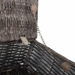 Red Hamper Wicker 35cm Antique Wash Split Willow Picnic Basket Unlined in Grey - thumbnail 5
