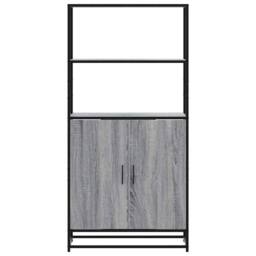 Berkfield Home Highboard Grey Sonoma 68x35x139 cm Engineered Wood & Metal - Size: 68 x 35 x 139 cm - thumbnail 4