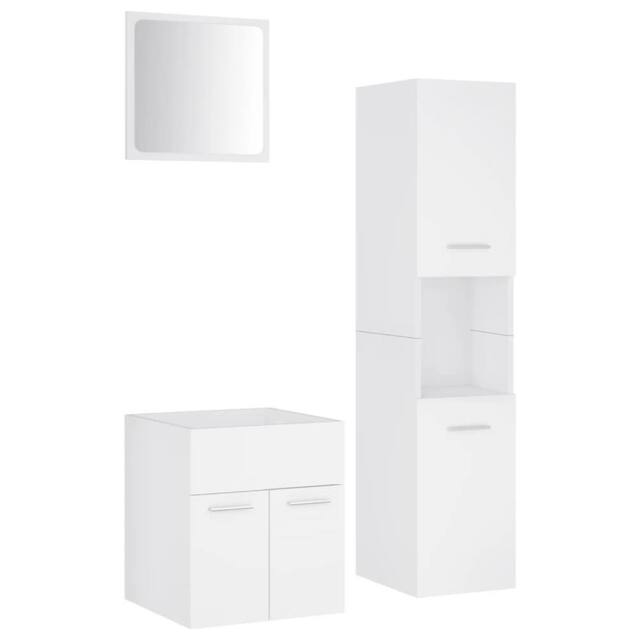 Berkfield Home Bathroom Furniture Set White Engineered Wood - image 1