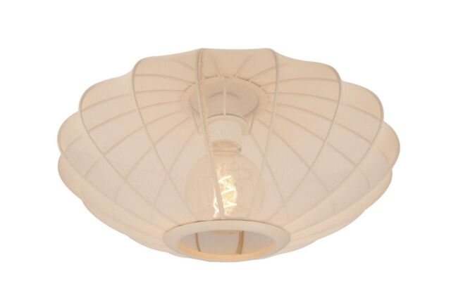 Lucide 'CORINA' Modern Stylish Dimmable Bathroom Flush Ceiling Light 1xE27 in Cream - image 1