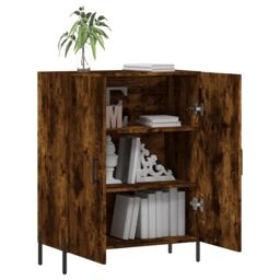 Berkfield Home Sideboard Smoked Oak 69.5x34x90 cm Engineered Wood in Brown - thumbnail 4