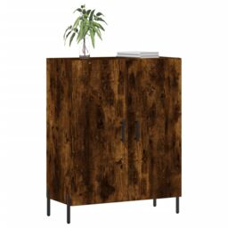 Berkfield Home Sideboard Smoked Oak 69.5x34x90 cm Engineered Wood in Brown - thumbnail 3