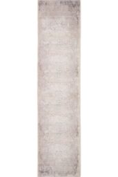 Kukoon Washable Runner Rug Grey Distressed Long Hallway Carpet Mat 80cm x 300cm in Beige - Size: 80 cm x 300 cm - thumbnail 2