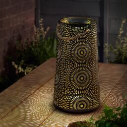 mysmartbuy Solar Powered XL Muscat Gaden Lantern with Silhouette Effect in Black - thumbnail 1