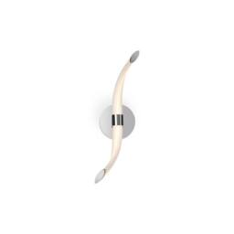 Netlighting Armonia Wall Lamp Wave 12W LED 3000K 900lm Chrome Frosted Acrylic in White