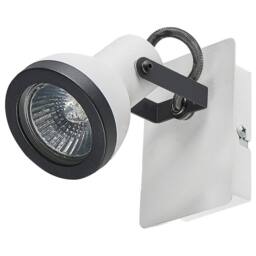 Wyld and Coco Set 2 Wall Lamps White and Black Metal 1 Light Swing Arm Cone - thumbnail 4