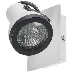 Wyld and Coco Set 2 Wall Lamps White and Black Metal 1 Light Swing Arm Cone - thumbnail 5