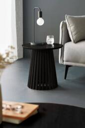 Julian Bowen Ollie Round Side Table in Black - thumbnail 1