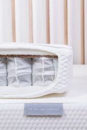 The Tiny Bed Company Coconut Coir & Pocket Sprung Cot Bed Mattress (140 x 70cm) in White - thumbnail 1