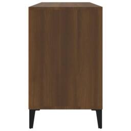 Berkfield Home Shoe Cabinet Brown Oak 102x36x60 cm Engineered Wood - Size: 102 x 36 x 60 cm - thumbnail 6