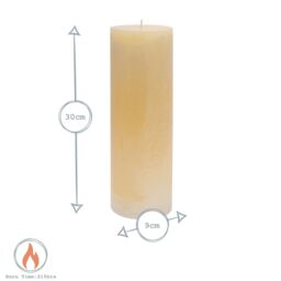 Nicola Spring Round Vanilla Pillar Candles - 3 Sizes - Cream - Pack of 3 in Beige - thumbnail 5