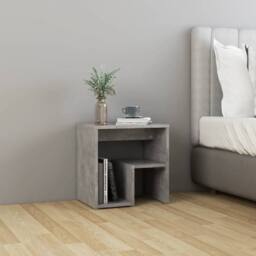 Berkfield Home Bed Cabinets 2 pcs Concrete Grey 40x30x40 cm Engineered Wood - Size: 40 x 30 x 40 cm - thumbnail 6