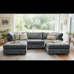 The Great Sofa Company Hyde U Shape Corner Sofa in Navy - thumbnail 1