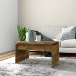 Berkfield Home Coffee Table Smoked Oak 68x50x38 cm Engineered Wood in Brown - Size: 68 x 50 x 38 cm - thumbnail 3