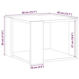 Berkfield Home Coffee Table Artisan Oak 40x40x30 cm Engineered Wood in Brown - Size: 40 x 40 x 30 cm - thumbnail 9