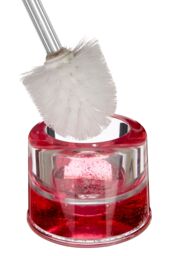 Orsina Floating Hearts Acrylic Hearts Toilet Brush Holder in Red - thumbnail 6
