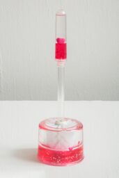 Orsina Floating Hearts Acrylic Hearts Toilet Brush Holder in Red - thumbnail 3