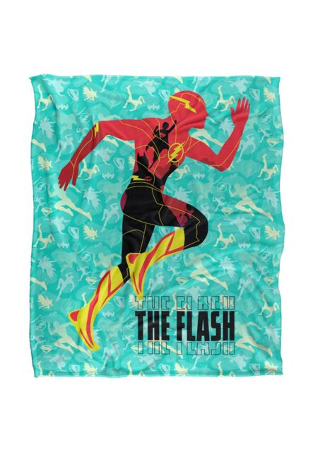 Warner Brothers The Flash Batman Supergirl Silky Touch Super Soft Throw Blanket in White - image 1