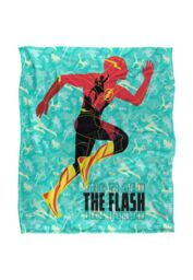 Warner Brothers The Flash Batman Supergirl Silky Touch Super Soft Throw Blanket in White - thumbnail 1