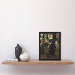 Artery8 The Laundresses Oil Painting Steinlen Framed Wall Art Print - Size: A4 - thumbnail 4