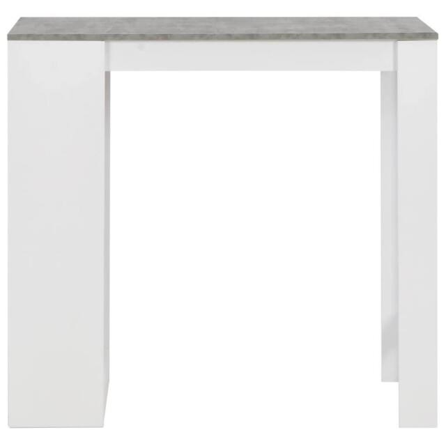 Berkfield Home Bar Table with Shelf White 110x50x103 cm - Size: 110 x 50 x 103 cm - image 1