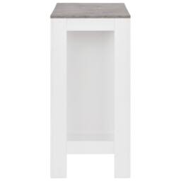 Berkfield Home Bar Table with Shelf White 110x50x103 cm - Size: 110 x 50 x 103 cm - thumbnail 4