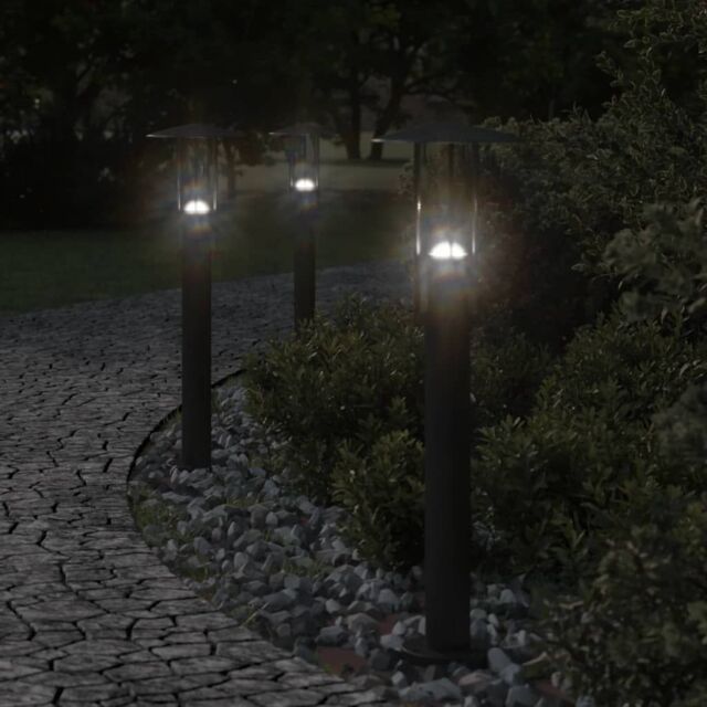 Berkfield Home Outdoor Floor Lamp Black 60 cm Stainless Steel - image 1