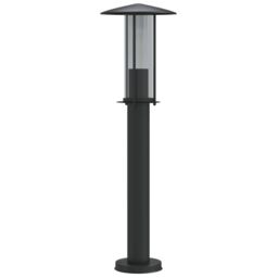 Berkfield Home Outdoor Floor Lamp Black 60 cm Stainless Steel - thumbnail 2