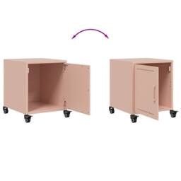 Berkfield Home Stylish Bedside Cabinet Pink 36x38.5x43.5 cm Steel - thumbnail 9