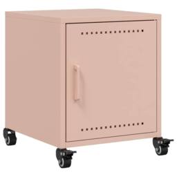 Berkfield Home Stylish Bedside Cabinet Pink 36x38.5x43.5 cm Steel - thumbnail 3