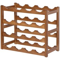 STILVORA 4 Tier Wine Rack for 16 Bottles in Brown - thumbnail 6