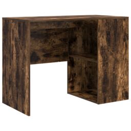 Berkfield Home Writing Desk Smoked Oak Engineered wood Medium Writing Desk in Brown - thumbnail 2