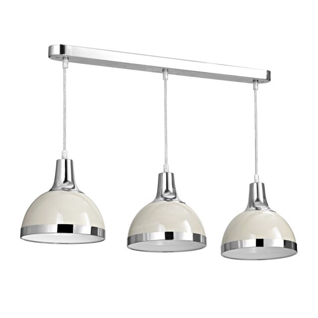 Orsina Vermont Three Shutter Shade Pendant Light in Cream - image 1