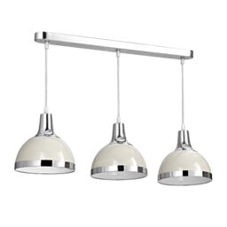 Orsina Vermont Three Shutter Shade Pendant Light in Cream - thumbnail 1