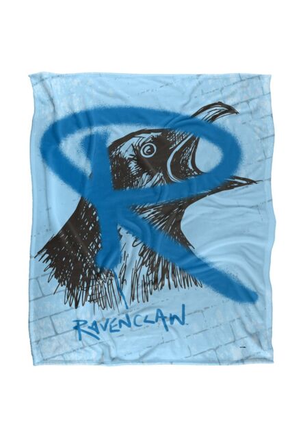 Warner Brothers Harry Potter Ravenclaw Graffiti Blanket 152 x 127 cm in White - image 1
