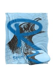 Warner Brothers Harry Potter Ravenclaw Graffiti Blanket 152 x 127 cm in White - thumbnail 2