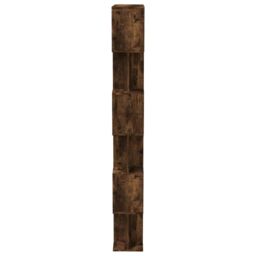 Berkfield Home Book Cabinet/Room Divider Smoked Oak 80x24x192 cm Engineered Wood in Brown - Size: 80 x 24 x 192 cm - thumbnail 6