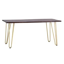 IH Design Jusleen Solid Mango Wood Dining Table in Brown - thumbnail 2