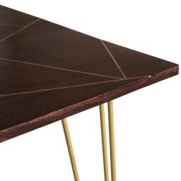 IH Design Jusleen Solid Mango Wood Dining Table in Brown - thumbnail 6
