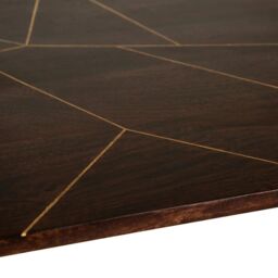 IH Design Jusleen Solid Mango Wood Dining Table in Brown - thumbnail 5