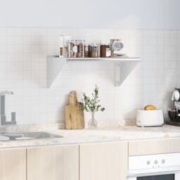 Berkfield Home Wall Shelf 75x45x31 cm Silver Stainless Steel - Size: 75 x 45 x 31 cm - thumbnail 3