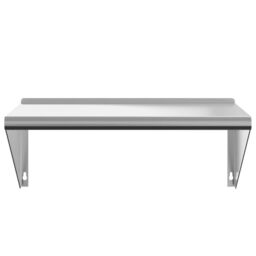 Berkfield Home Wall Shelf 75x45x31 cm Silver Stainless Steel - Size: 75 x 45 x 31 cm - thumbnail 5