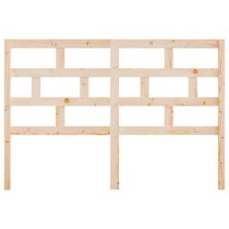 Berkfield Home Beautiful Bed Headboard 146x4x100 cm Solid Wood Pine in Light Tan - Size: 146 x 4 x 100 cm - thumbnail 4
