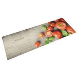 Berkfield Home Kitchen Rug Washable Tomatoes 45x150 cm Velvet in Grey