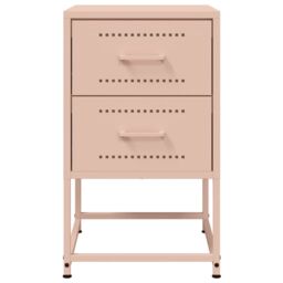 Berkfield Home Bedside Cabinet Pink 36x39x60.5 cm Steel - thumbnail 6